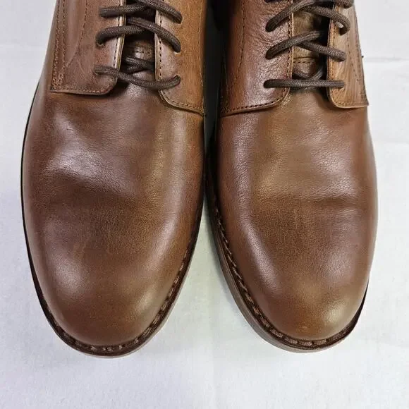 Frye James Derby Leather Dress Shoe Mens 13 Copper Brown Lace Up Oxford Wedding